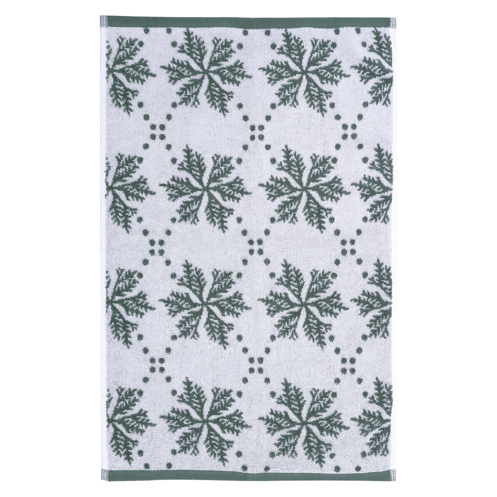 Holiday Time 100% Cotton Jacquard Hand Towels, Snowflake Pattern, 2-Piece Set, 16 x 26 in