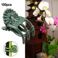 thumbnail image 2 of Greenne 100Pcs Orchid Clips Plant Support Stem Clamps Garden Flower Vine Plant Support, 2 of 9