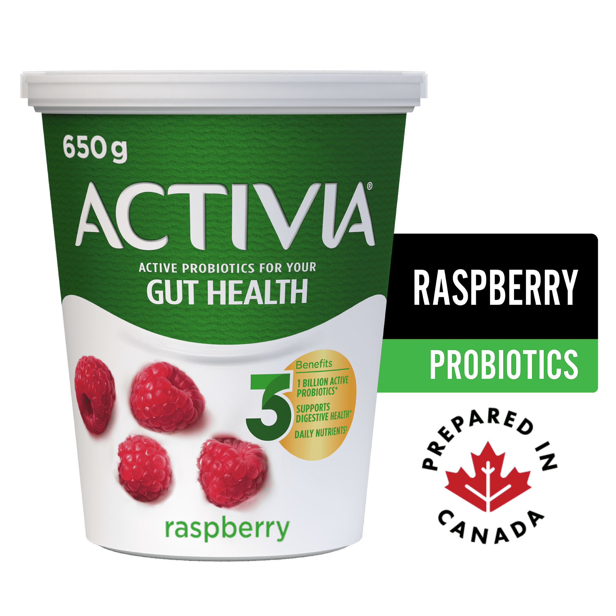 Activia Yogourt probiotique, saveur framboise