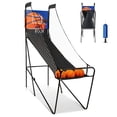 thumbnail image 1 of Costway Foldable Single Shot Basketball Arcade Game W/Electronic Scorer 3 Basketballs, 1 of 10