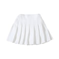 thumbnail image 1 of MIASHUI Jupe Plissée Mini pour Filles Taille Haute Tennis Uniforme Scolaire Jupes, Blanc, 7-8 Ans, 1 of 7