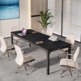 thumbnail image 5 of Tribesigns 78.74-Inch Large Black Conference Room Table, Modern Office Meeting Seminar Desk with Metal Legs and Adjustable Foot Pads, Seats 6-8, Only Table Included, 5 of 5