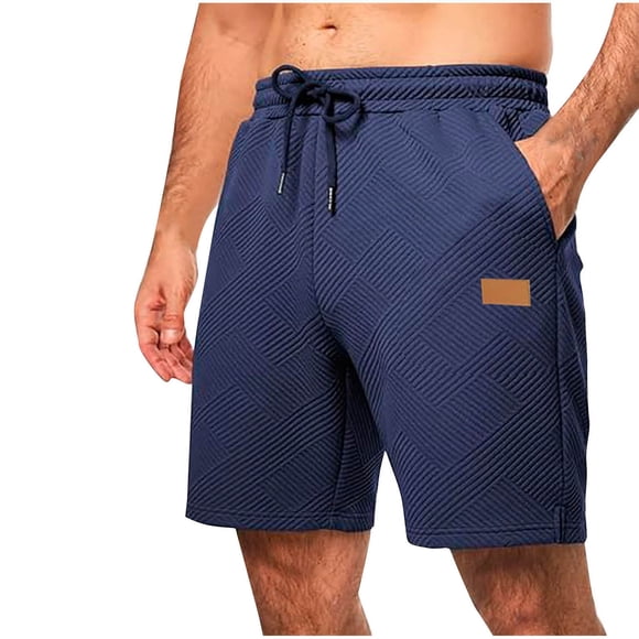 cfhntfmh Mens Summer Vacation Shorts Casual Drawstring Elastic Waist Lightweight Beach Shorts Bermuda Shorts for Men 2025