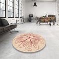 thumbnail image 4 of Ahgly Company Tapis d'Intérieur Lavable à la Machine, Carré, Transitionnel, Pêche Beige, Tapis de Zone, 6 Pieds Carré, 4 of 7
