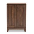thumbnail image 3 of Baxton Studio Nissa Walnut Brown Finished Wood 2-Door Shoe Storage Cabinet, 3 of 10