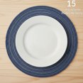 thumbnail image 3 of 15 Inch Round Braided Woven Placemats Set of 4 Navy Blue Heat Resistant Non‑Slip Farmhouse Table Mats, 3 of 7