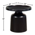 thumbnail image 3 of Klay Minimalist Metal Pedestal Side Table, 20-inch Diameter, 3 of 3