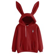 2025 Womens Long Sleeve Rabbit Womens Sweatshirts and Hoodies Hoodie Sweatshirt Pullover Tops Womens Sweater Zip