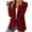 Wine, variant on Pisexur Womens Suit Jackets Open Front Button Suit Blazer Casual Solid Color Long Sleeve Suit Coats Work Office Formal Business Jacket Blazers with Pockets