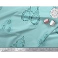 thumbnail image 2 of Soimoi Poly Georgette Fabric Leaves & Paisley Block Print Fabric by The Yard 52 Inch Wide, 2 of 3
