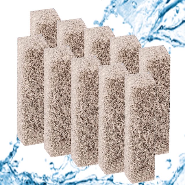 Qzbhct 14 Pack Ammonia Reducer Filter Pads for Aqueon Quietflow LED Pro Model 30 and 50, Fish Tank Replacement Filter Pads for Aquarium Water Filtration