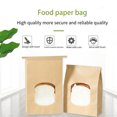 thumbnail image 3 of relayinert 50pcs Paper Domestic Ink Window Pockets Baking Bags For Beautiful Display Toast Bread Bags With Wire trumpet, 3 of 6