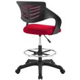 thumbnail image 3 of Modway Chaise Thrive Haute de Bureau pour Bureaux Debout Réglables, Rouge, 3 of 8