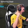 thumbnail image 2 of Gaming Chair Racing Office Chair Ergonomic Desk Chair Massage PU Leather Recliner PC Computer Chair with Lumbar Support Headrest Armrest Footrest Rolling Swivel Task Chair for Women Adults (White), 2 of 7