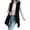 Black, variant on ManxiVoo Womens Notched Lapel Wool Blend Vest Casual One Button Sleeveless Western Style Jacket M Size Black
