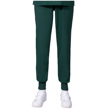 yoeyez Pantalons Joggers Cargo de Sarrau pour Femmes, Taille Élastique, Pantalon Jogger, Bas Resserré, Pantalon Cargo, Uniforme Confortable, Tenue de Travail d'Infirmière, Vert Armée P