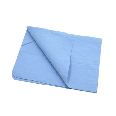 Unique Bargains Serviette de Lavage à Sec en Chamois Synthétique Bleu pour Auto et Voiture, Entretien, Nettoyage, 43 cm x 32 cm