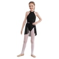 thumbnail image 2 of Yartina Robe de Danse Ballet Sans Manches pour Filles, Robe Justaucorps Moderne Contemporaine Noire 8, 2 of 7