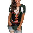 thumbnail image 1 of Kcodviy Femmes T-Shirts Confortables Imprimés T-Shirts pour Femmes Col Rond Manches Courtes Manches Longues Superposition Hauts pour Femmes T-Shirts Hauts Tunique Blouse, 1 of 4