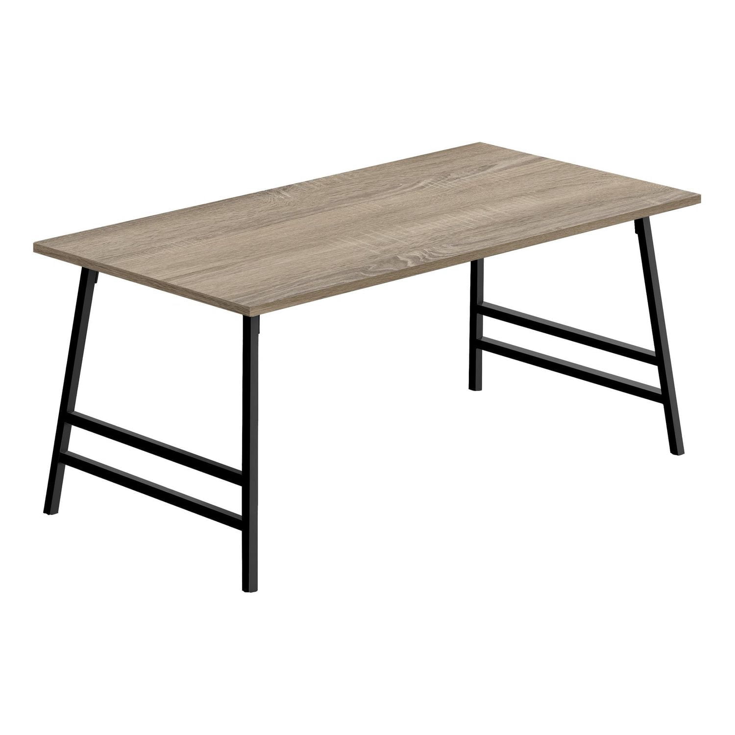 Monarch Specialties Table A Café, Accent, Cocktail, Rectangulaire, Salon, 40"l, Métal, Stratifié, Brun, Noir, Contemporain, Moderne