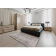 thumbnail image 4 of Ahgly Company Tapis d'Intérieur Rond Traditionnel Gris Granit Persan, 3 Pieds Rond, 4 of 6