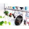 thumbnail image 4 of Ikea Steel Kitchen Organizer Set, 2 Rails and 20 Hooks, Silver, 4 of 4