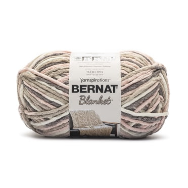 Bernat® Blanket BB™ #6 Super Bulky Polyester Yarn, Gray Blush 10.5oz/300g 220 Yards