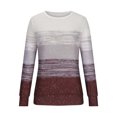 thumbnail image 4 of Besolor Hauts de Printemps et d'Automne pour Femmes, Tendance, Imprimé, Col Rond, Manches Longues, Chemise Décontractée Ample, Chandail Blouse pour Dames, 4 of 6