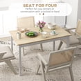 thumbnail image 4 of HOMCOM Dining Table Farmhouse Kitchen Table w/ Wood Frame for Dining Room, 4 of 10