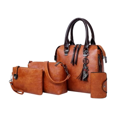 Dvkptbk Purses for Women Tote Bag Fashion Upgrade Handbags Wallet Tote Bag Shoulder Bag Top Handle Satchel Purse Set 4pcs - Savings Clearance