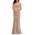 thumbnail image 1 of EGNMCR Robe à Paillettes à une Épaule pour Femme Automne Couleur Unie Sans Manches Ajustée Cocktail Formelle Robe Moulante Corset Tendance Bal Fête Soirée Maxi Robes, 1 of 5