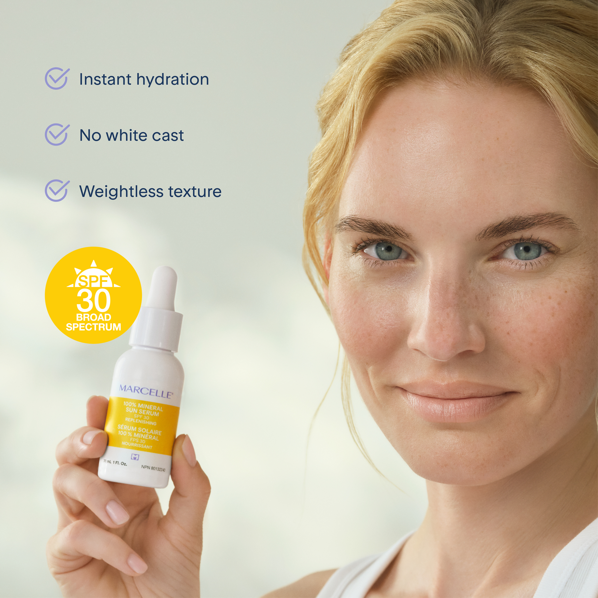 Marcelle Sérum Solaire 100% Minéral FPS 30