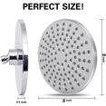 thumbnail image 2 of Pommeau de Douche Haute Pression de 8 Pouces, Pommeau de Douche Pluie Finition Chrome de 8 Pouces, Joint à Bille à Angle Ajustable, 2 of 9