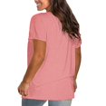 thumbnail image 3 of Meichang T-Shirts pour Femmes Grande Taille à Manches Courtes Col Rond Décontractés d'Été T-Shirts Basiques Coupe Ample Blouse Chic Tunique, 3 of 4