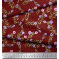 thumbnail image 2 of Soimoi Polyester Crepe Fabric Dot,Leaves & Floral Print Fabric by The Yard 52 Inch Wide, 2 of 3