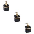 thumbnail image 3 of Ruiboury Distributeur de Savon en Résine Réutilisable pour Table Cuisine Douche Shampoing Salle de Bain Noir 400 ml Ensemble de 3, 3 of 6