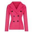 thumbnail image 3 of CEHVOM Hauts à Manches Longues Fins pour Femmes Blouse Chemise Modèles de Printemps Petit Costume Uni Liquidation, 3 of 5