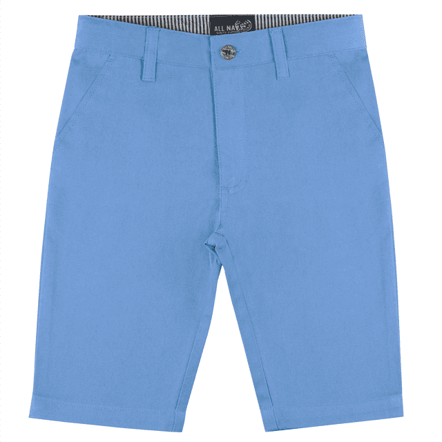 Buyless Fashion Shorts Garçon Pantalon devant Plat Coton Décontracté Coupe Droite