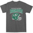 thumbnail image 1 of CFL Saskatchewan Roughriders Helmet Dark-Heather 2X-Large T-Shirt, 1 of 4