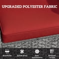 thumbnail image 4 of Outsunny Outdoor Chair Cushions with Backrest for Garden Patio, Wine Red, 4 of 10