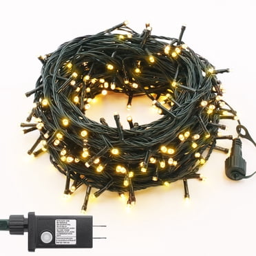 NITIDSKY 100 Lumières de Sapin de Noël Scintillantes à Fil Vert Christmas Lights, 33 Pieds, Multicolore