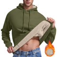 thumbnail image 1 of asjyhkr Hoodies for Men Fleece Lined Long Sleeve Hooded Drawstring Sweatshirts Thermal Running Gym Workout Shirts, 1 of 6