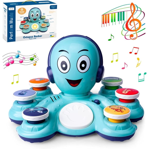 Musicaux Jouets pour Bébé Jouets d'Apprentissage pour Tout-Petits, Jouets Musicaux Pieuvre, Jouet d'Instruments Éducatifs Musicaux pour Préscolaire pour Bébé, Anniversaire pour Garçons/filles