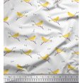 thumbnail image 1 of Soimoi Poly Georgette Fabric Leaves,Branches & Canary Bird Decor Fabric Printed Yard 42 Inch Wide, 1 of 1