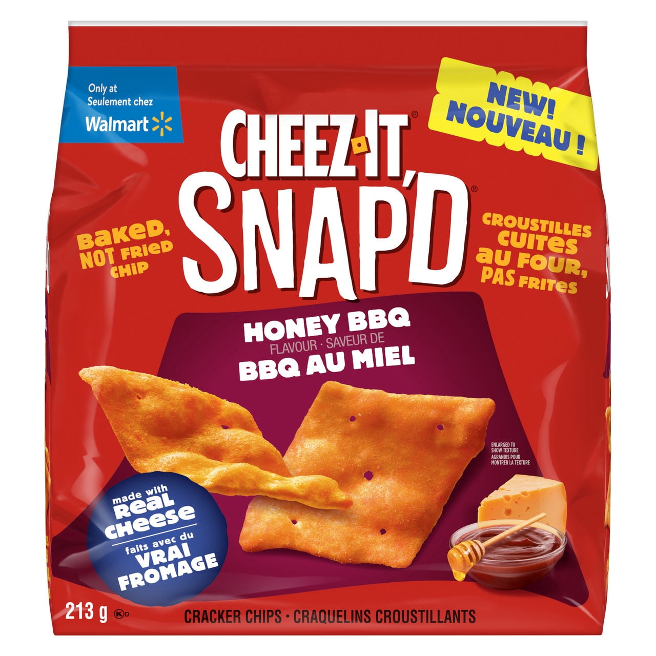 Cheez-It SNAP'd® Honey BBQ Flavour Crackers, 213 g