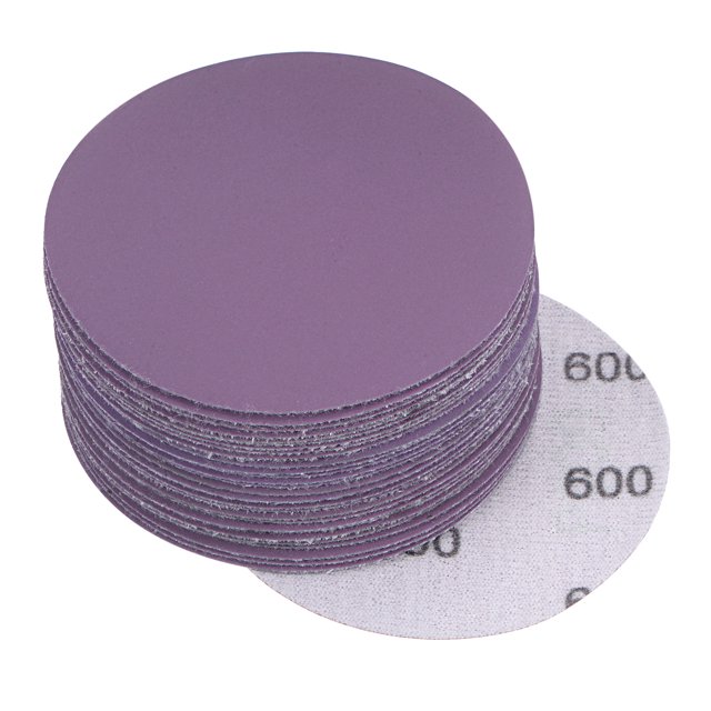 Unique Bargains 30 Pack 3-Inch Purple Sanding Discs 600 Grits Hook & Loop Professional Aluminum Oxide Sandpaper