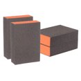 thumbnail image 1 of Unique Bargains 4pcs Sanding Sponge Blocks 400 Grits Sanding Block, 100x70x25mm, Brown&Orange, 1 of 7