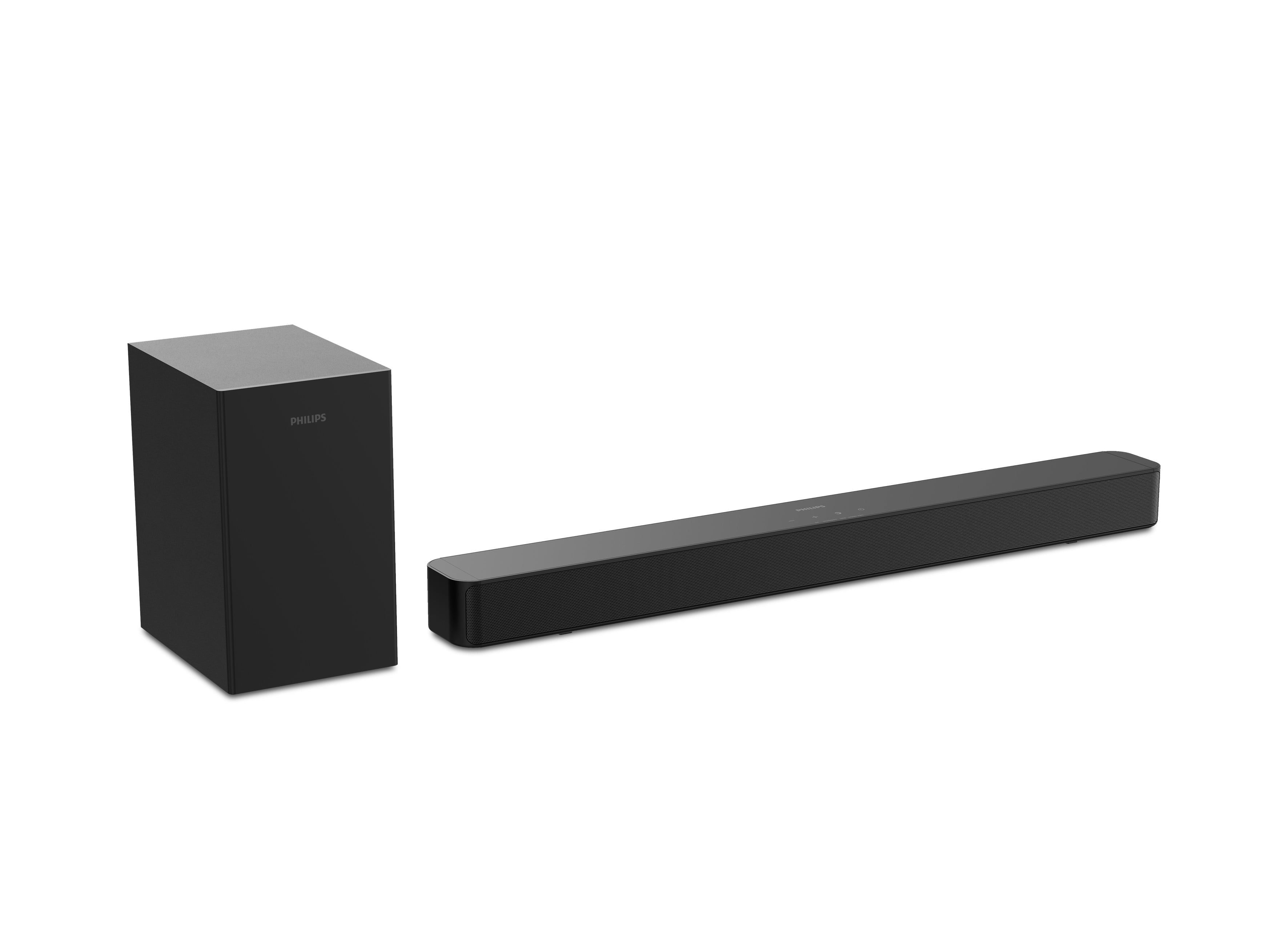 Refurbished Philips B4500 2.1 Channel Soundbar with Wireless Subwoofer, Bluetooth 5.4, HDMI-ARC, Roku TV Ready, Black