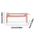 thumbnail image 3 of RXIRUCGD Sac à Stylos Transparent à Double Couche Sac à Stylos Triangulaire Transparent Étudiant Grande Capacité Sac de Rangement à Compartiments Sac de Papeterie, 3 of 5