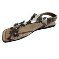 thumbnail image 2 of Mefallenssiah Women'S Summer New Large Size Rhinestone Flat Transparent One-Line Strap Sandals, 2 of 9